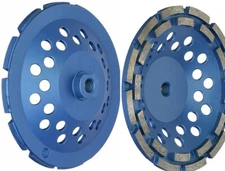 7" Double Row 5/8-11 Thread Concrete Diamond Grinding CUP Wheel Disc Grinder