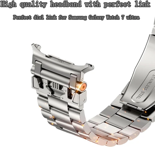 Armor Stainless Steel Strap For Samsung Galaxy Watch 7 Ultra 47mm Band Bracelet - Picture 16 of 47