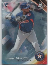 2017 Bowman Platinum #58 Yulieski Gurriel HOUSTON ASTROS Rookie Card 17. rookie card picture
