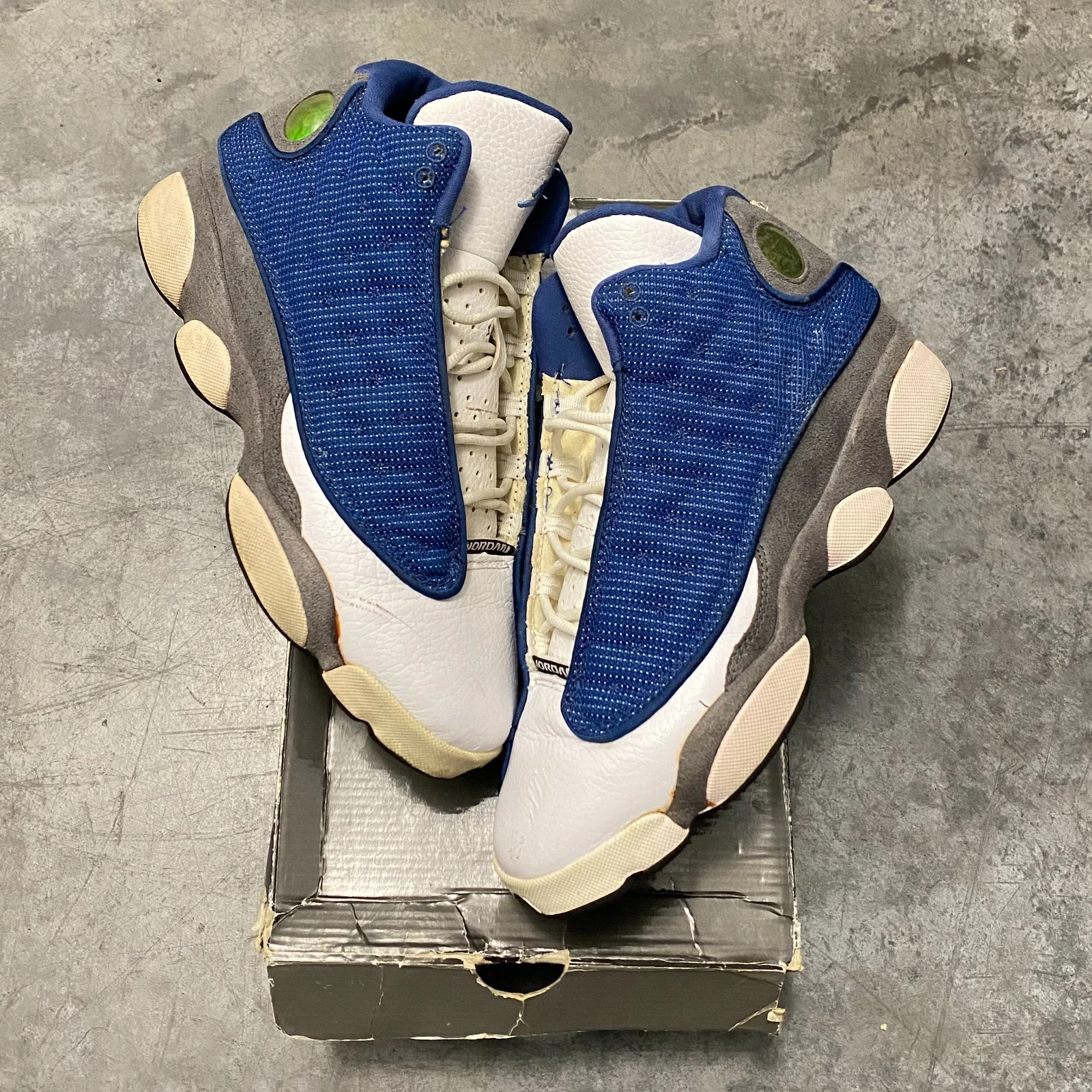 Taglia 7Y Scarpe Air Jordan 13 Retro GS "Flint" Giovanili 414574 401 Spedizione Veloce!
