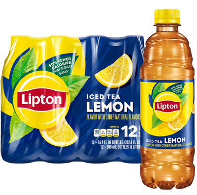 Lipton Iced Tea Lemon, 16.9 Fl Oz Bottles (Pack of 12)