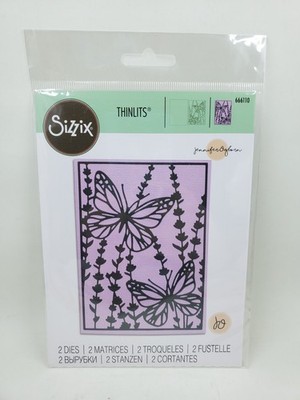 SI1 Sizzix Thinlits Botanical Card Front Dies Butterflies Jennifer Ogborn 666110