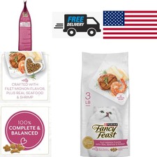 Gourmet Dry Cat Food Filet Mignon with Real Seafood and Shrimp 48 Ounce 6.66 per gallon