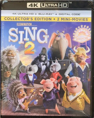 4K Ultra HD SING 2 Blu-Ray Collector's Edition w/2 MiniMovies FactorySealed 2020