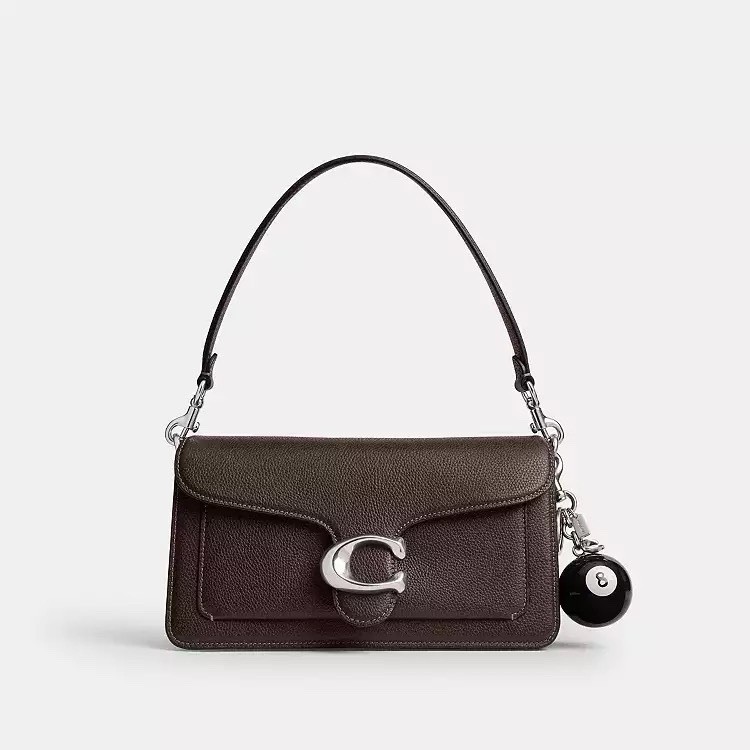 NWT Coach Eight Ball Bag Charm Silver/Black CEA15 with dust bag | eBay