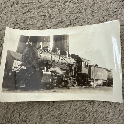 RAILROAD POST CARD Railroad Steam Engine Locomotive 1932 Vintage Photo
