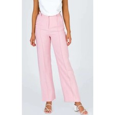 Princess Polly Kristyn Pant in Pink size 4 high waisted trouser elastic waist