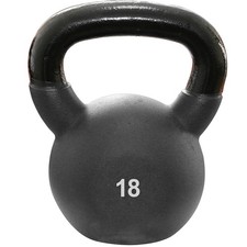 Kettlebell 18kg | Kugelhantel Hantel Schwunghantel Kurzhantel Gusseisen / PVC