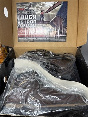 Rocky Steel Toe Leather Work Boots Hiking Casual Sz 11 M New W Box Ironclad 6696