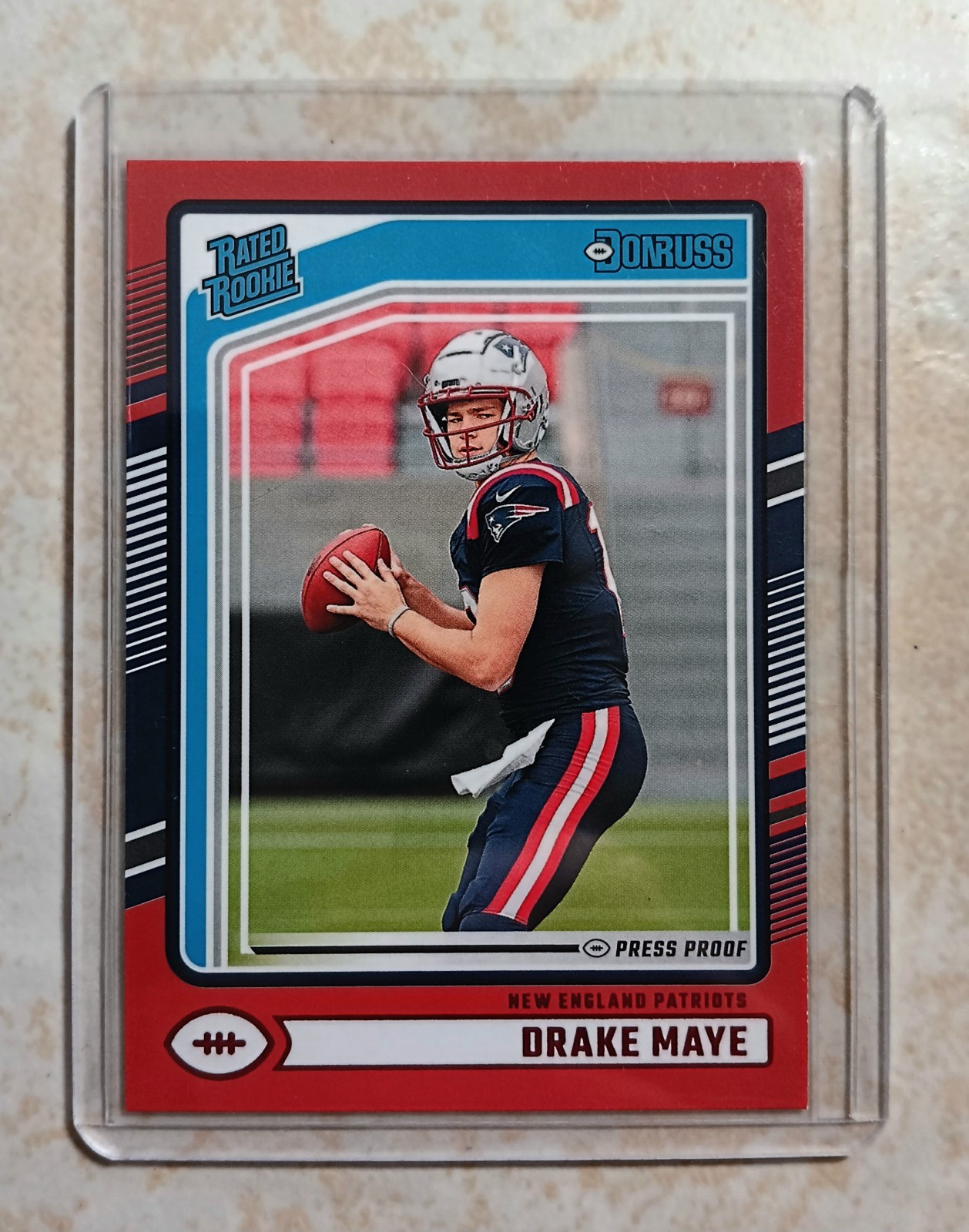 2024 Panini Donruss  *Rated Rookie* Drake Maye #379 Red Press Proof  ROOKIE (A1)