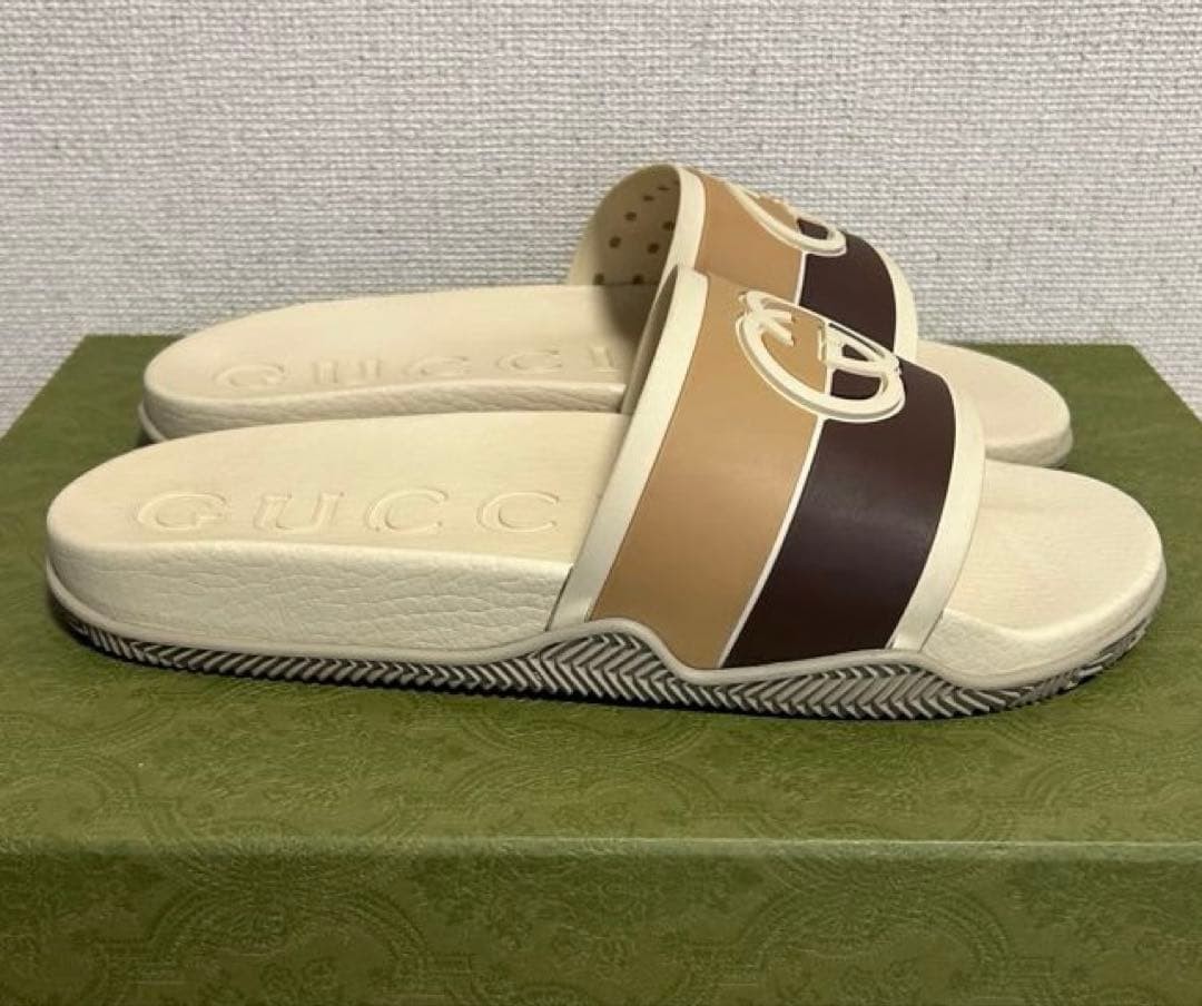 Gucci Interlockng G Slide Sandals With Logo Size 7 US About 7.5 For Men thumbnail 8