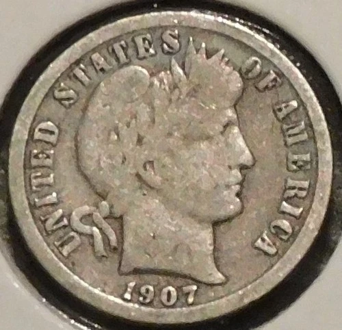 Silver Dime - Barber - 1907-O [212]