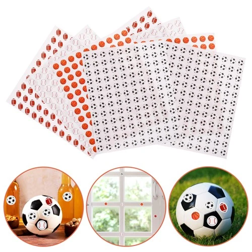  20 Sheets Sports Volleyball Stickers Basketball Decorations Adhesive Soccer