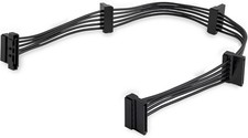 StarTech.com 15.7 in 400 mm SATA Power Splitter Adapter Cable - M/F - Black