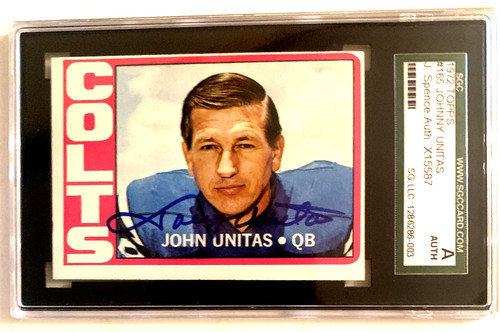 John Unitas #165 1972 Topps card