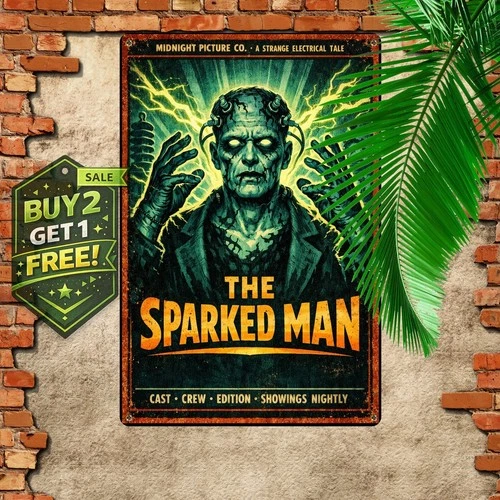 Frankenstein Retro Iron Art Poster Vintage Horror Movie Metal Tin Sign