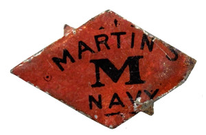 Vintage TOBACCO TIN TAG: 1870-1890 - Martin's M Navy