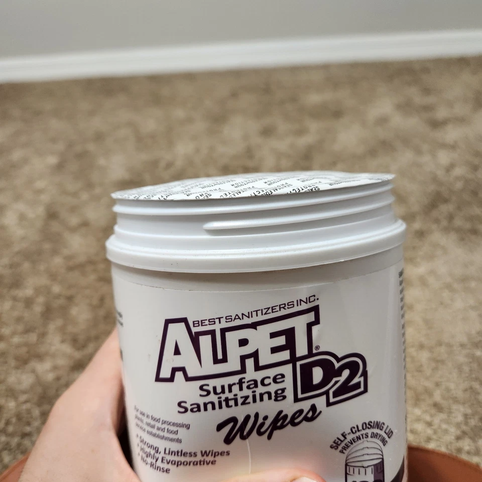 Alpet D2 Surface Sanitizing Wipes – 160 Count (Sealed Container) - Image 2 of 4