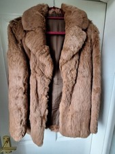 Vintage 100% Real coney fur jacket Size 12