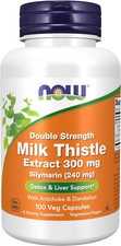 2 X NOW Double Strength Milk Thistle -- 300 mg - 100 Veg Capsules