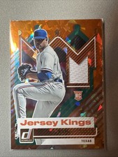 2025 Panini Donruss Kumar Rocker Jersey Kings Orange Ice Rookie Card (Mem, RC)