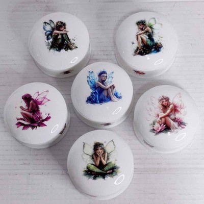 Bone China runde Schmuckschatulle mit Deckel