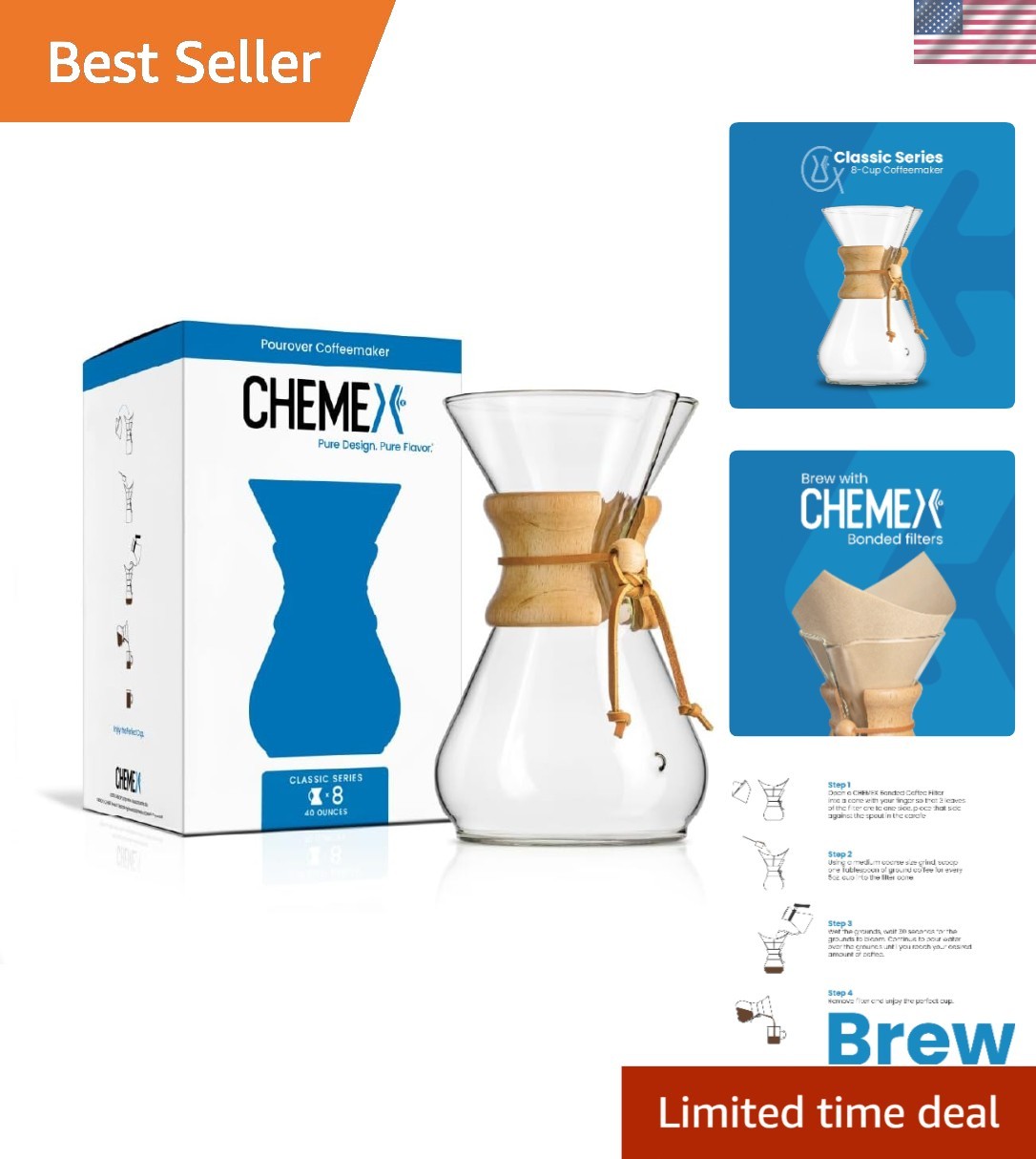8-cup Classic Series Dishwasher Safe Home Brewing