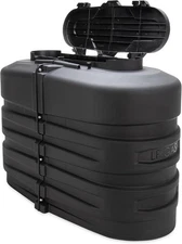 RV Dual Propane Tank Cover Hinged Top Fits 2x20lb Steel Tanks Black 50504