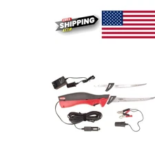 Versatile Electric Fillet Knife for Adults with Stainless Steel Blades Red Black