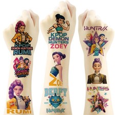 20 Sheets Demon Movie Hunters Temporary Tattoos for Kids Korean Idol Huntrx,S...