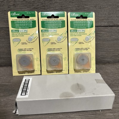 Lot Of 3 Clover 28mm Replacement Rotary Blades 5-Count/pack