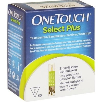 ONE TOUCH Select Plus Blutzucker Teststreifen, 50 St PZN 10963219
