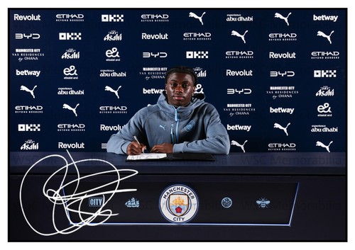 12950. Jeremy Monga Signed Pictures (A4 Prints) Manchester City Leicester City