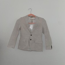 Kids H M 7-8 Years Old Cream Blazer Formal Wear With Button Cuff links Brand New