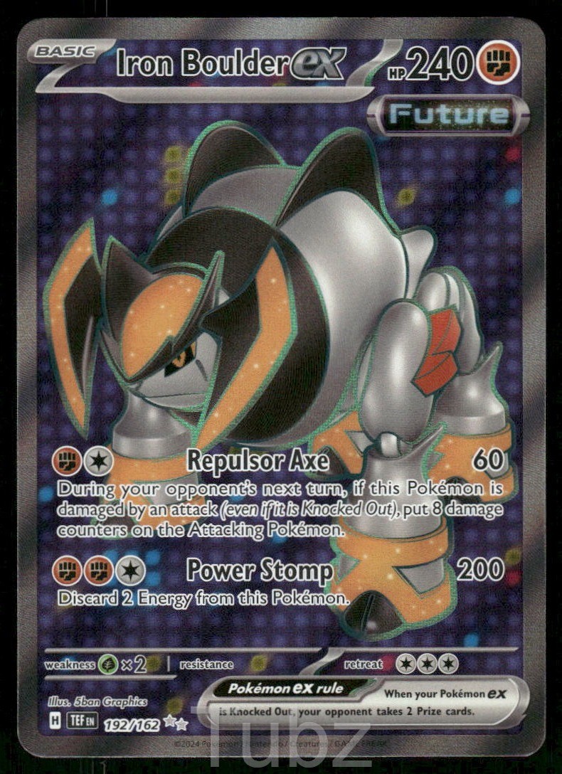 Iron Boulder ex 192/162 Ultra Rare Temporal Forces Pokemon Near Mint
