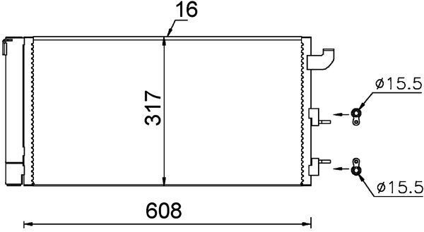 Mahle Kondensator, Klimaanlage AC 710 000S Passend FüR Fiat-image