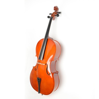 Retro Cello Case with Bow and Rosin 4/4 Size Lightweight Durable Design WE