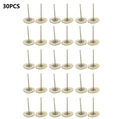 30 Stck. 2,5 mm Dental Zahn Polierbürste Räder Miniatur Soft-Goat Haar Werkzeu