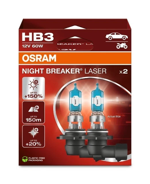 OSRAM 9005NL-2HB HB3 NIGHT BREAKER LASER  12V Verbessern 150% - Bild 1 von 2