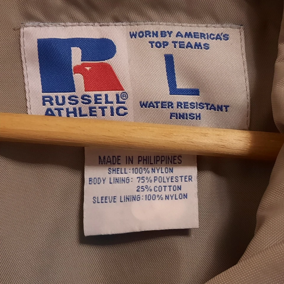 Russell Athletic Men's Size Large Hooded Insulated Jacket Water Resistant Gray - Image 2 of 4