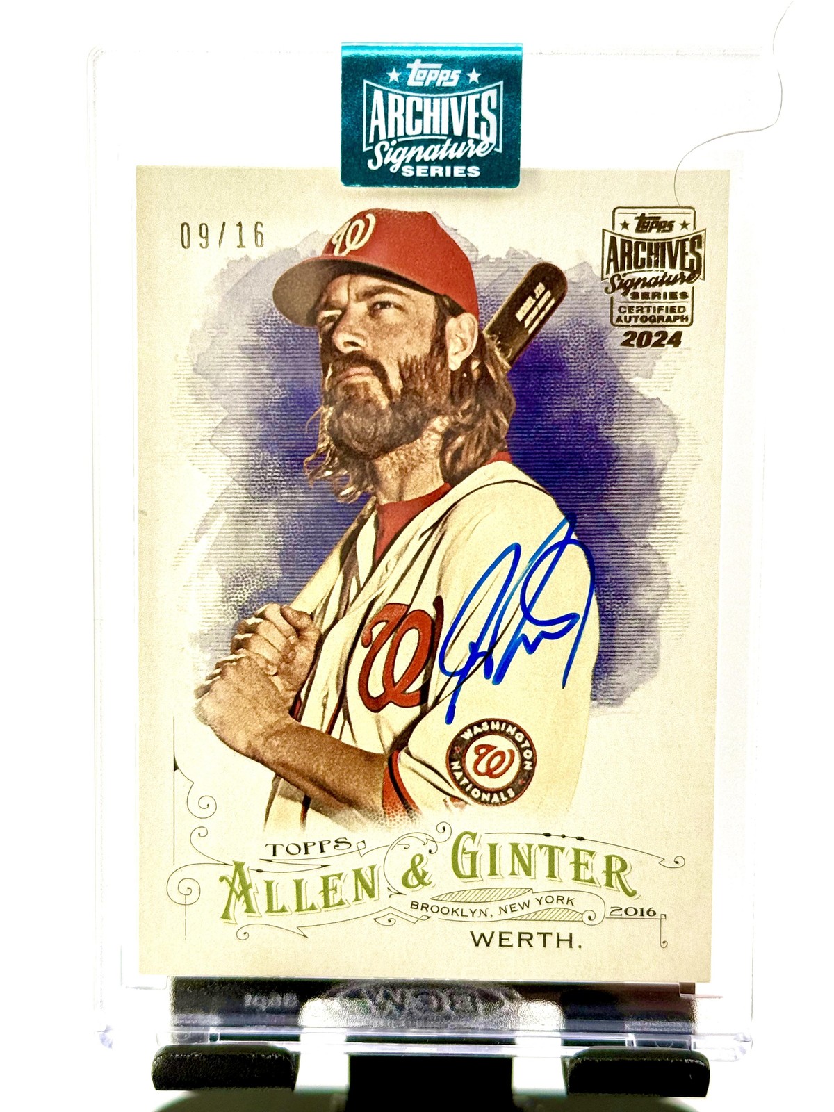 2024 Topps Archives Signature #35 Jayson Werth #/16