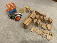 Ikea wooden train track Sets Train Station/platform Bridge Like BRIO
