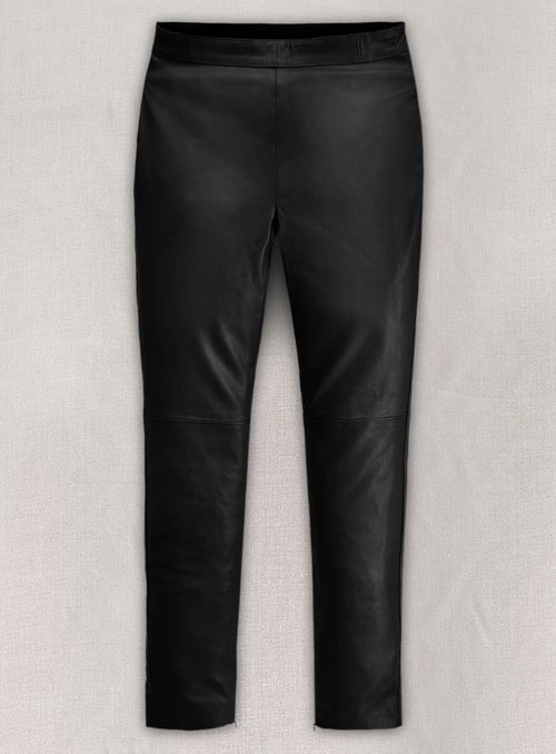 Women Black Lambskin Leather Slim Fit Biker Jeans Stylish Riding Pants