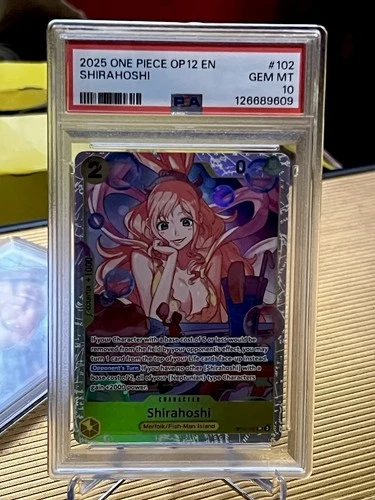 2025 One Piece OP 12 EN Shirahoshi #102 PSA 10