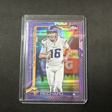 2025 Topps Chrome Will Reichard #203 Purple Football Refractor /75 Color Match