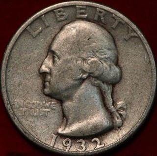 1932 Philadelphia Mint Silver Washington Quarter