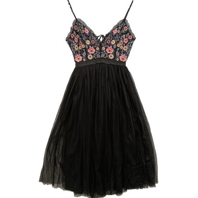 Needle & Thread Dress Wisher Black Embellished Tule Skirt Women's UK 8- Preloved
