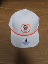 Johnnie-O Legacy Cap White Orange Performance Rope Hat Snap Back NWT