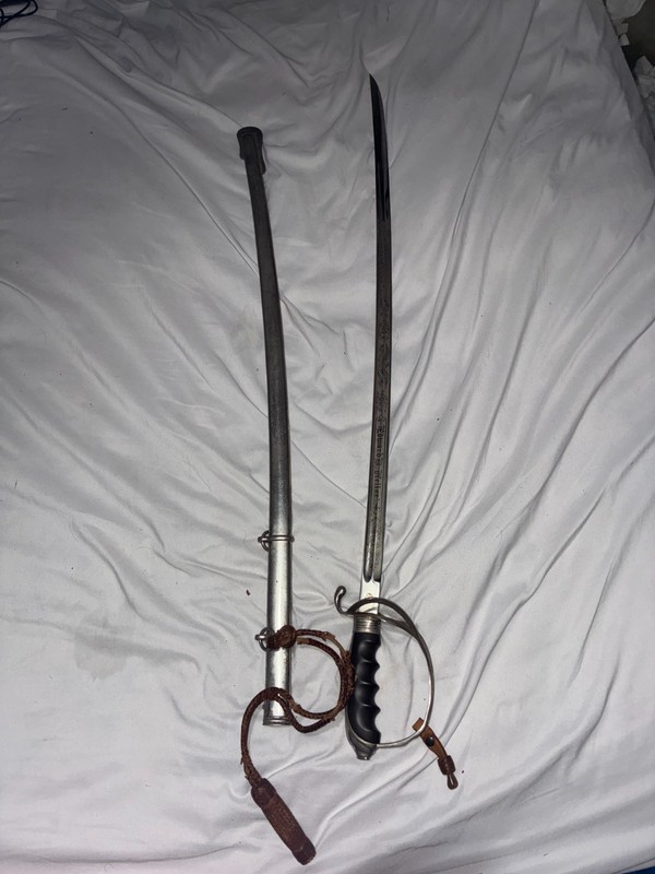 Wm. H. Horstmann Co. Ceremonial Sword Named Edward B. Keller w/ Scabbard & Knot