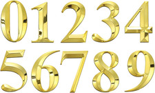 10Pcs House Numbers for Outside, 4 Inch 0-9 Self Adhesive Mailbox 3D Door Number